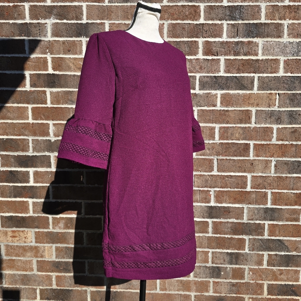 Banana Republic Purple Long Sleeve Dress NWT
